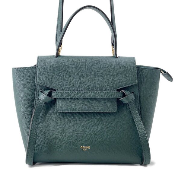 CELINE Green Shoulder Bag - Picture 1 of 16
